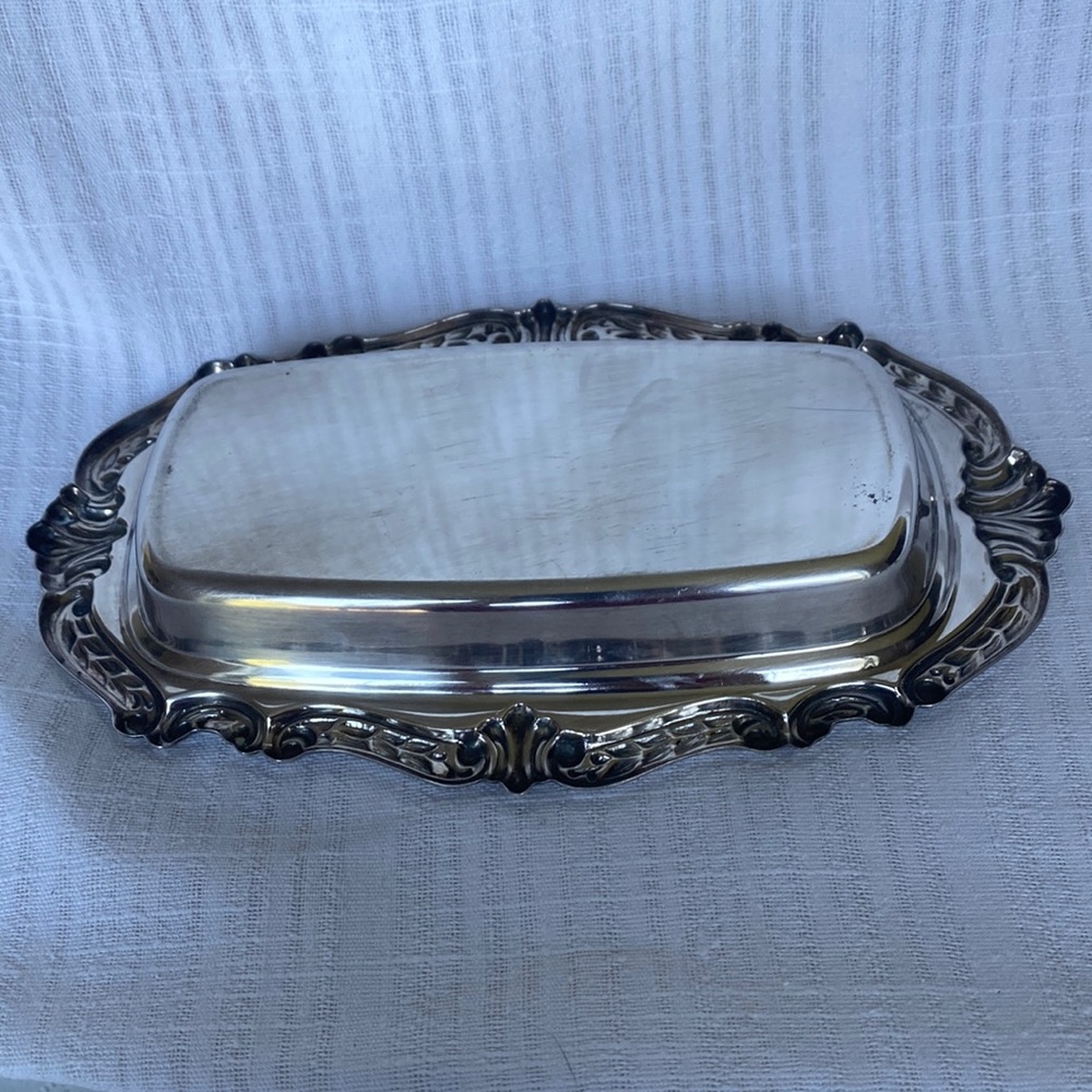 Vintage butter dish (probably silver plated) - Picture 6 of 9